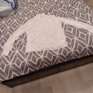 Express Sheer Blouse With Gold Accents Size Large